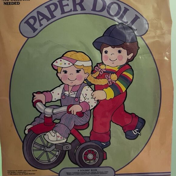 Vintage 1986 Golden Book My Buddy & Little Sister Paper Doll Set - Picture 2 of 6